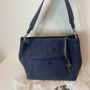 MCM Dark Blue Shoulder Bag